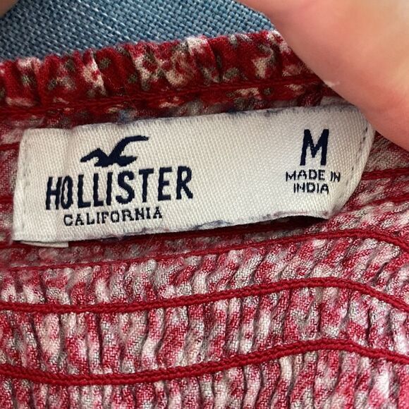 ❤️Last Chance Hollister red sleeveless floral print romper size S - Picture 7 of 10